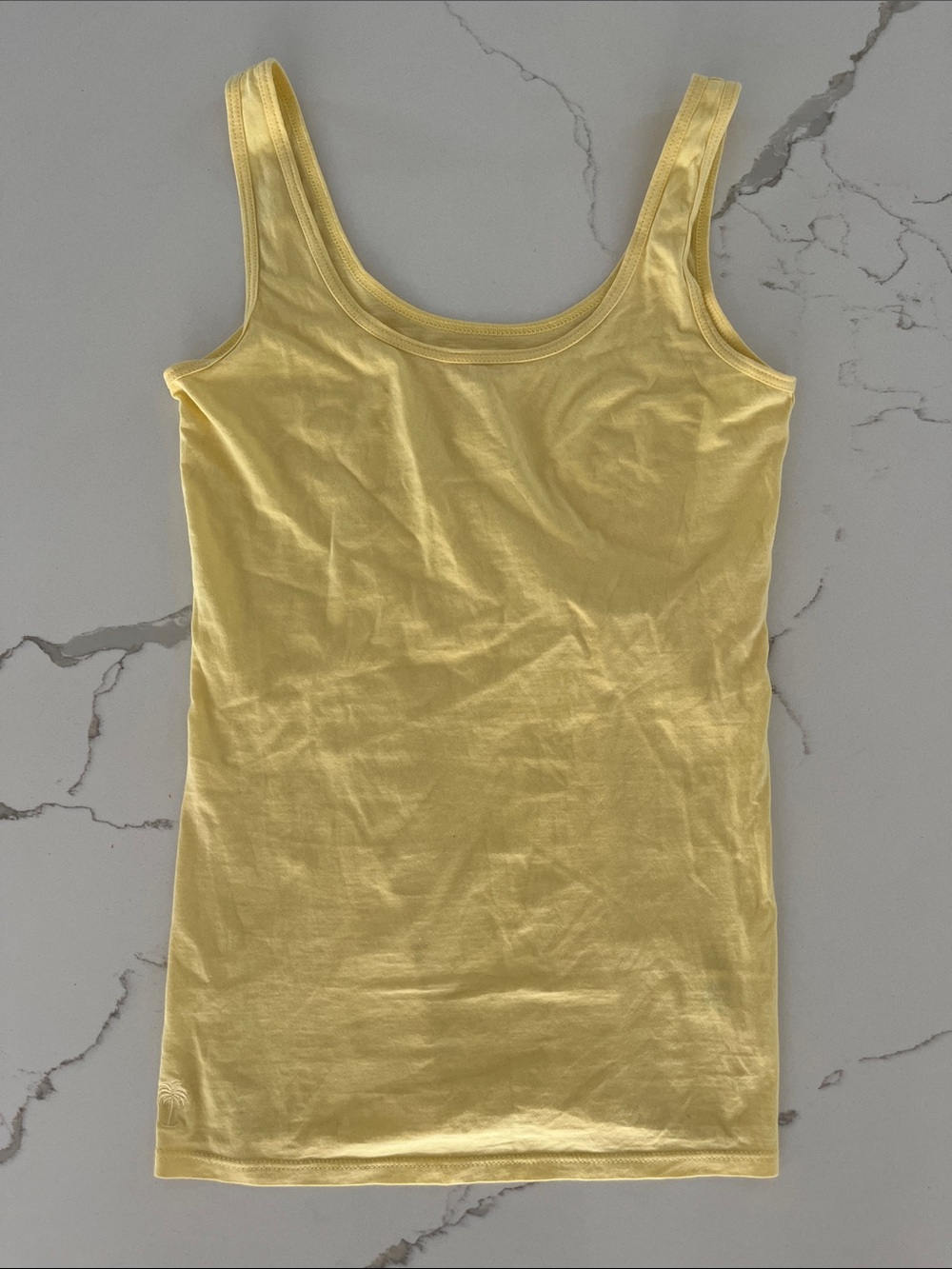 Lilly Pulitzer Pale Yellow Scoop Neck Tank